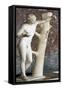 Sculpure of Apollo Sauroctone (Apollo the lizard-slayer).  Artist: Praxiteles-Praxiteles-Framed Stretched Canvas