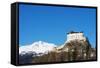 Scuol Castle (Schloss Tarasp), Scuol-Tarasp, Graubunden, Swiss Alps, Switzerland, Europe-Christian Kober-Framed Stretched Canvas