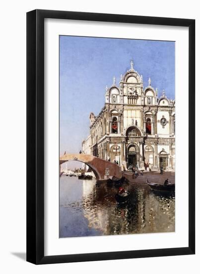 Scuola Grandi di San Marco and Campo San Giovanni e Paolo, Venice-Martin Rico y Ortega-Framed Giclee Print