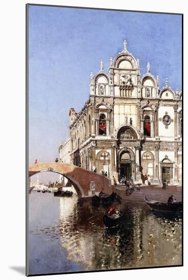 Scuola Grandi Di San Marco and Campo San Giovanni E Paolo, Venice-Martin Rico y Ortega-Mounted Giclee Print