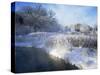Scuppernong Creek in Winter Snow, Wisconsin, USA-Larry Michael-Stretched Canvas