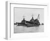 Scuttled French Warships, Toulon Harbor-null-Framed Photographic Print
