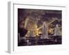 Scuttling of Japanese Ships at Port Arthur to Block Russian Entry-null-Framed Giclee Print