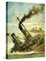 Scuttling the Great German Fleet at Scapa Flow-Graham Coton-Stretched Canvas