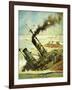 Scuttling the Great German Fleet at Scapa Flow-Graham Coton-Framed Giclee Print