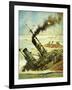 Scuttling the Great German Fleet at Scapa Flow-Graham Coton-Framed Giclee Print