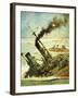 Scuttling the Great German Fleet at Scapa Flow-Graham Coton-Framed Giclee Print