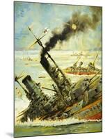 Scuttling the Great German Fleet at Scapa Flow-Graham Coton-Mounted Giclee Print