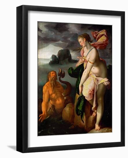 Scylla and Glaucus, Ca 1580-1582-Bartholomeus Spranger-Framed Giclee Print