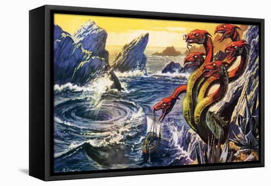 Scylla Attacking Olysseus's Ship-Payne-Framed Stretched Canvas