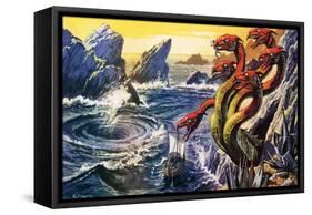 Scylla Attacking Olysseus's Ship-Payne-Framed Stretched Canvas