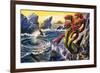 Scylla Attacking Olysseus's Ship-Payne-Framed Giclee Print