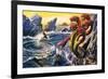 Scylla Attacking Olysseus's Ship-Payne-Framed Giclee Print