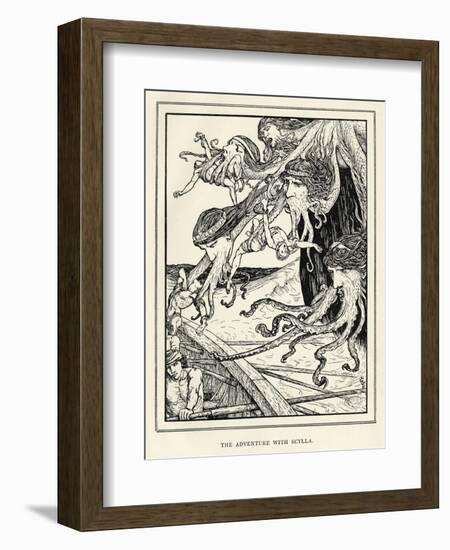 Scylla the Six-Headed Monster-Henry Justice Ford-Framed Art Print