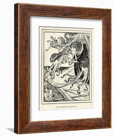 Scylla the Six-Headed Monster-Henry Justice Ford-Framed Art Print