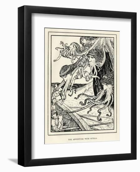 Scylla the Six-Headed Monster-Henry Justice Ford-Framed Art Print