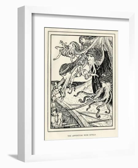 Scylla the Six-Headed Monster-Henry Justice Ford-Framed Art Print