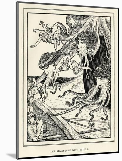 Scylla the Six-Headed Monster-Henry Justice Ford-Mounted Art Print