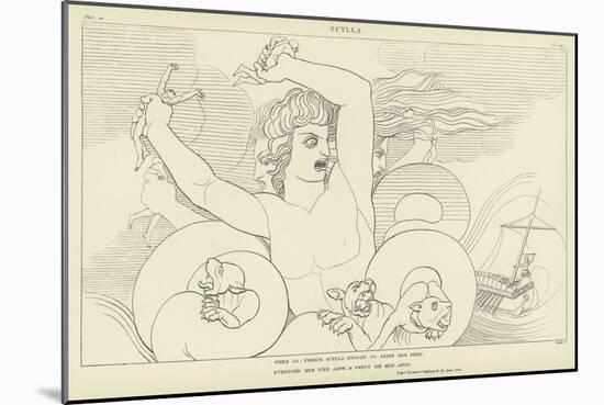 Scylla-John Flaxman-Mounted Giclee Print