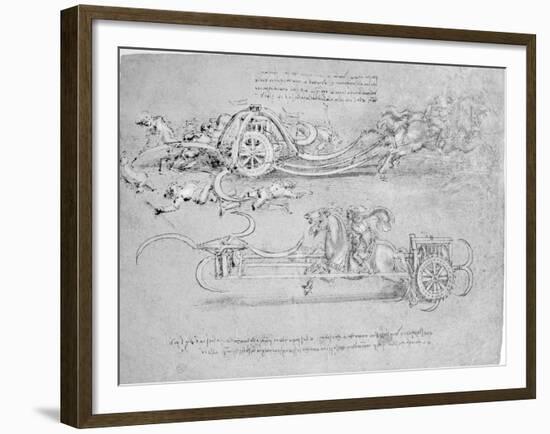 Scythed Chariot, c.1483-85-Leonardo da Vinci-Framed Giclee Print