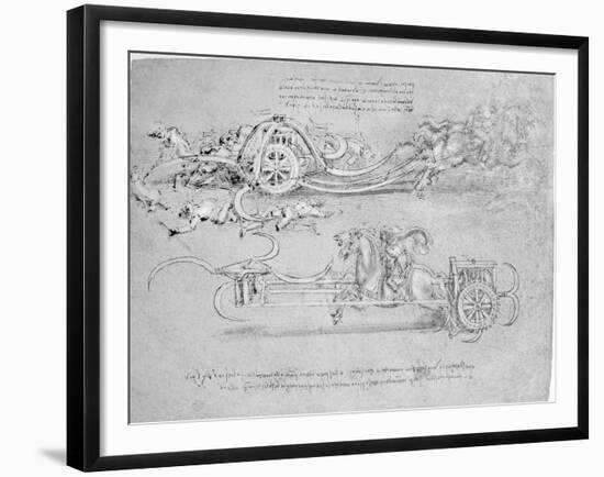 Scythed Chariot, c.1483-85-Leonardo da Vinci-Framed Giclee Print