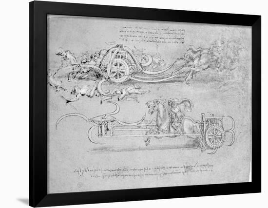 Scythed Chariot, c.1483-85-Leonardo da Vinci-Framed Premium Giclee Print