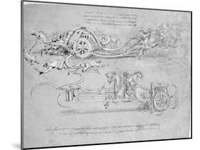 Scythed Chariot, c.1483-85-Leonardo da Vinci-Mounted Giclee Print