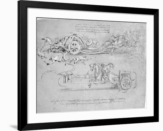 Scythed Chariot, c.1483-85-Leonardo da Vinci-Framed Giclee Print