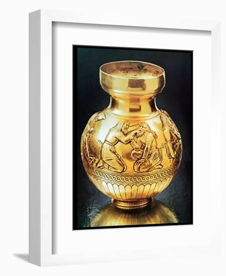 Scythian Vase from Kul-Oba Kurgan, Crimea, Depicting a Dentist at Work, 4th Century BC-null-Framed Giclee Print