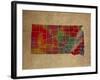 SD Colorful Counties-Red Atlas Designs-Framed Giclee Print