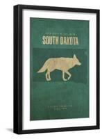 SD State Minimalist Posters-Red Atlas Designs-Framed Giclee Print