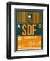 SDF Louisville Luggage Tag I-NaxArt-Framed Art Print