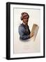 Se-Quo-Yah, Holding Cherokee Alphabet, 1828-null-Framed Photo