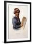 Se-Quo-Yah, Holding Cherokee Alphabet, 1828-null-Framed Photo