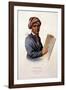 Se-Quo-Yah, Holding Cherokee Alphabet, 1828-null-Framed Photo