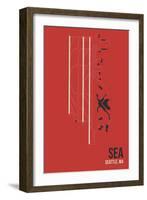 SEA Airport Layout-08 Left-Framed Giclee Print