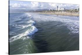 Sea and beach, Santa Monica, California, United States of America, North America-Peter Groenendijk-Stretched Canvas