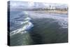 Sea and beach, Santa Monica, California, United States of America, North America-Peter Groenendijk-Stretched Canvas