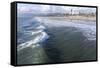 Sea and beach, Santa Monica, California, United States of America, North America-Peter Groenendijk-Framed Stretched Canvas