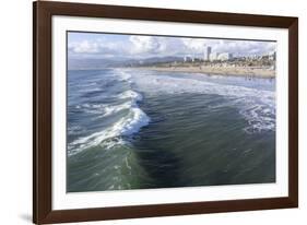 Sea and beach, Santa Monica, California, United States of America, North America-Peter Groenendijk-Framed Photographic Print