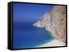 Sea and Cliffs at Shipwreck Cove on Kefalonia, Ionian Islands, Greek Islands, Greece, Europe-Lightfoot Jeremy-Framed Stretched Canvas