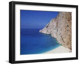 Sea and Cliffs at Shipwreck Cove on Kefalonia, Ionian Islands, Greek Islands, Greece, Europe-Lightfoot Jeremy-Framed Photographic Print