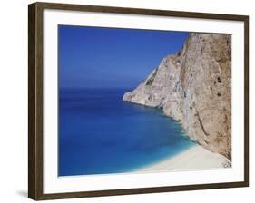 Sea and Cliffs at Shipwreck Cove on Kefalonia, Ionian Islands, Greek Islands, Greece, Europe-Lightfoot Jeremy-Framed Photographic Print