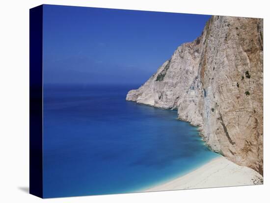 Sea and Cliffs at Shipwreck Cove on Kefalonia, Ionian Islands, Greek Islands, Greece, Europe-Lightfoot Jeremy-Stretched Canvas