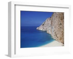 Sea and Cliffs at Shipwreck Cove on Kefalonia, Ionian Islands, Greek Islands, Greece, Europe-Lightfoot Jeremy-Framed Photographic Print