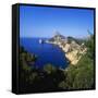 Sea and Cliffs by Cap De Formentor, Mallorca, Spain-John Miller-Framed Stretched Canvas