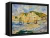 Sea and Cliffs-Auguste Renoir-Framed Stretched Canvas