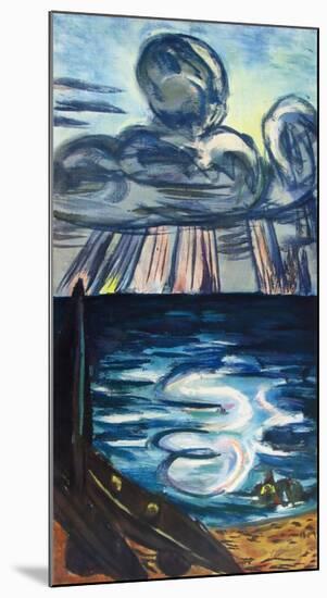 Sea and Clouds-Max Beckmann-Mounted Collectable Print