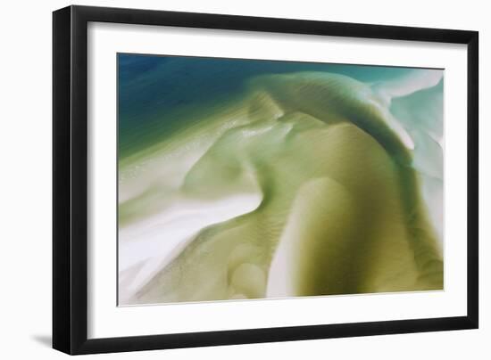 Sea and Fresh Water Covering Beach, Hill Inlet, Queensland, Australia-Peter Adams-Framed Photographic Print