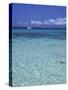 Sea and Sailing Boat, Formentera, Balearic Islands, Spain, Mediterranean, Europe-Vincenzo Lombardo-Stretched Canvas